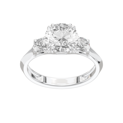 Eve Round Brilliant Three Stone Classic Engagement Ring