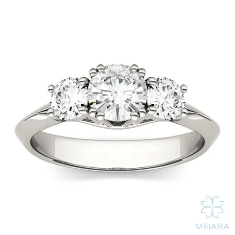 Eve Round Brilliant Three Stone Classic Engagement Ring