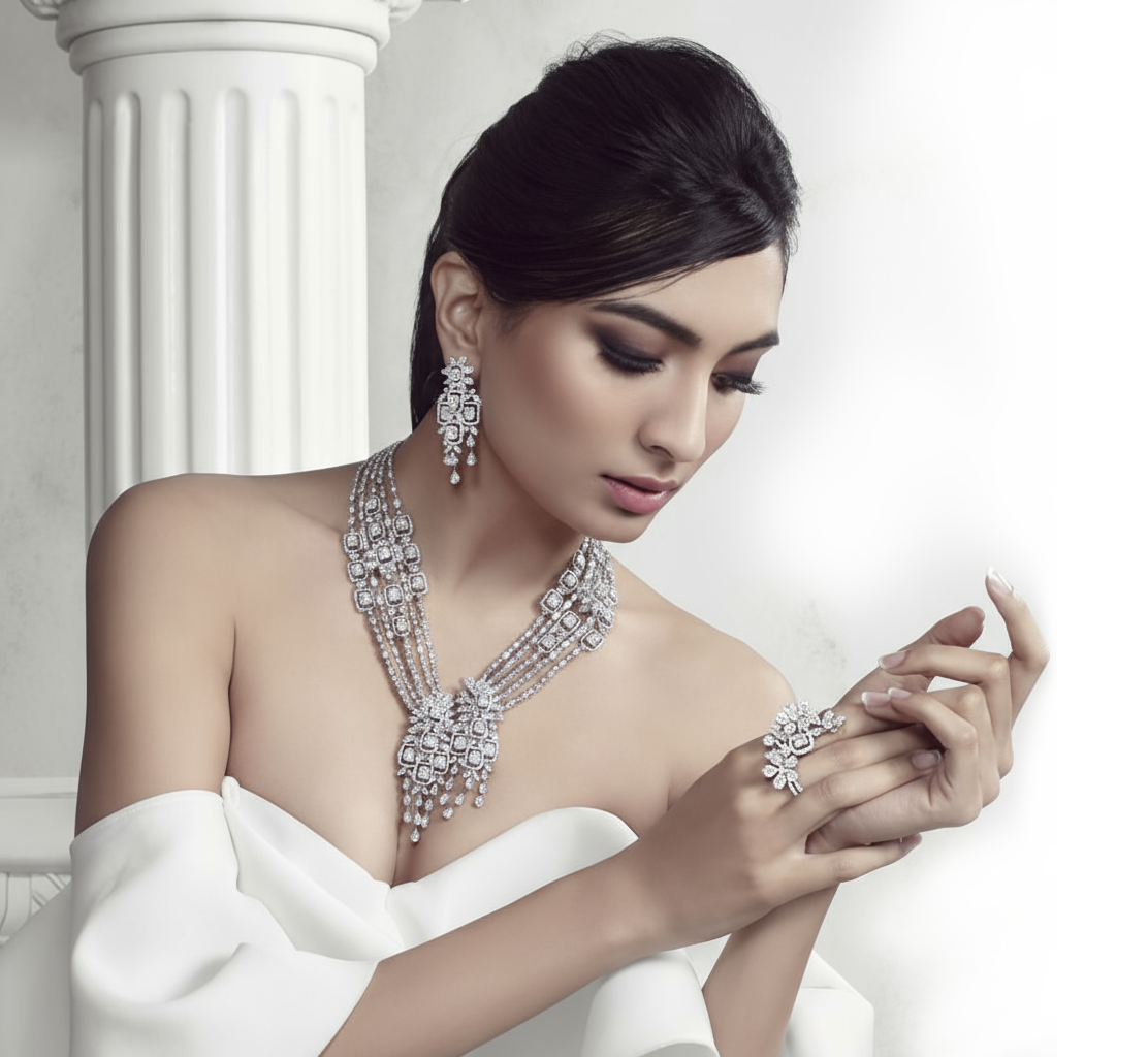Rhodium plated jewelry