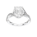 Eve Emerald Twisted Side-Stone Engagement Ring