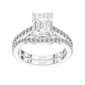 Eve Emerald Side-Stone Bridal Set