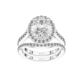 Iris Oval Accented Halo Bridal Set