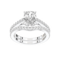 Eve Elongated Cushion Sleek Stylish Side-Stone Bridal Set