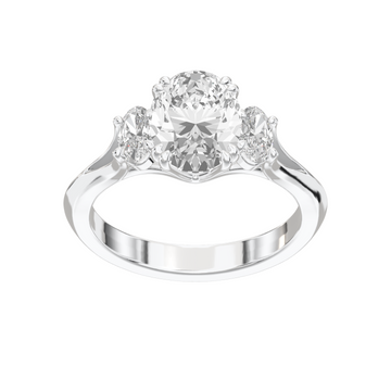 Eve Oval Three Stone Classic Engagement Ring