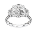 Lume Cushion Three-Stone Ring