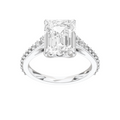Eve Emerald Graduated Side-Stone Engagement Ring