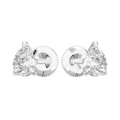 Eve Pear Radiant Three-Prong Martini Stud