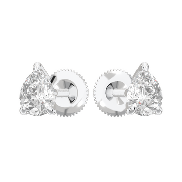 Eve Pear Radiant Three-Prong Martini Stud 0.5 ct