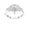 Eve Pear Claw Prong Three-Stone Ring