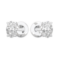 Eve Oval Radiant Four-Prong Basket Stud