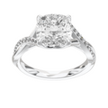 Eve Cushion Twisted Side-Stone Engagement Ring