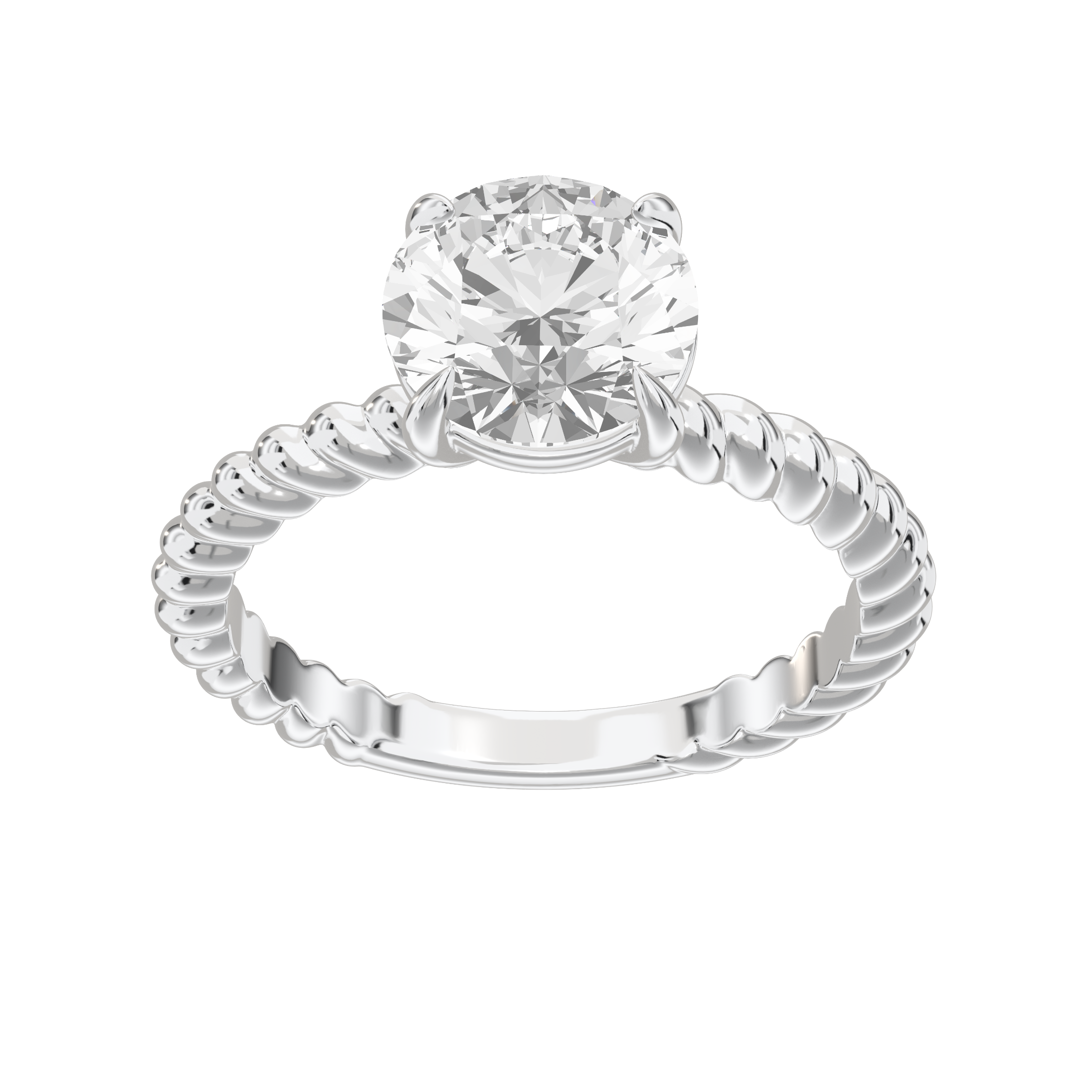 Eve Round Brilliant Classic Heritage Rope Solitaire