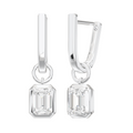 Aria Drop and Emerald Cut Hoop Earrings