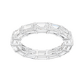 Eve Emerald East-West Basket Eternity Band