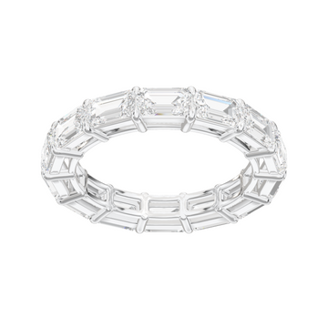 Eve Emerald East-West Basket Eternity Band
