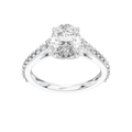 Eve Oval Graduated Side-Stone Engagement Ring