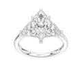 Eve Marquise Claw Prong Three-Stone Ring