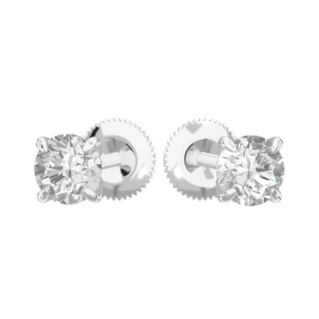 Eve Round Brilliant Four-Prong Basket Stud 0.5 ct