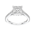 Eve Princess Graduated Side-Stone Engagement Ring