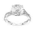 Eve Round Twisted Side-Stone Engagement Ring