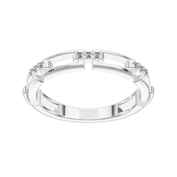 Eve Rectangle Chain Stacking Ring