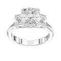 Eve Cushion Three Stone Classic Engagement Ring