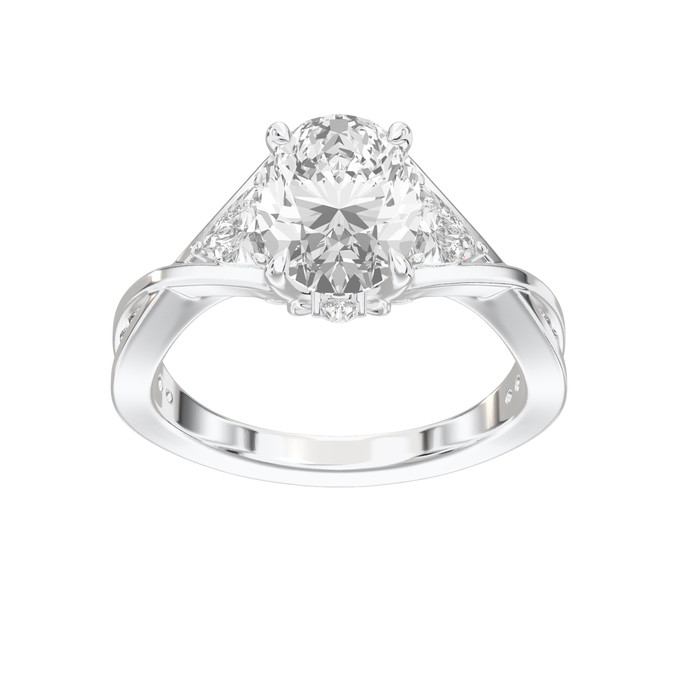 Eve Oval Three-Stone Ring