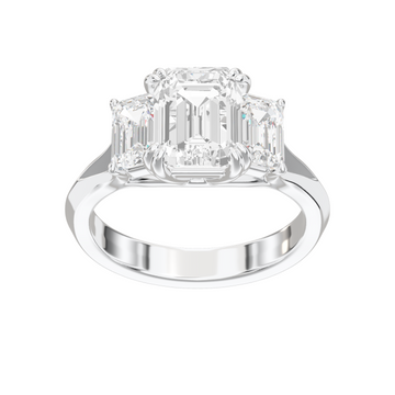 Eve Radiant Three Stone Classic Engagement Ring