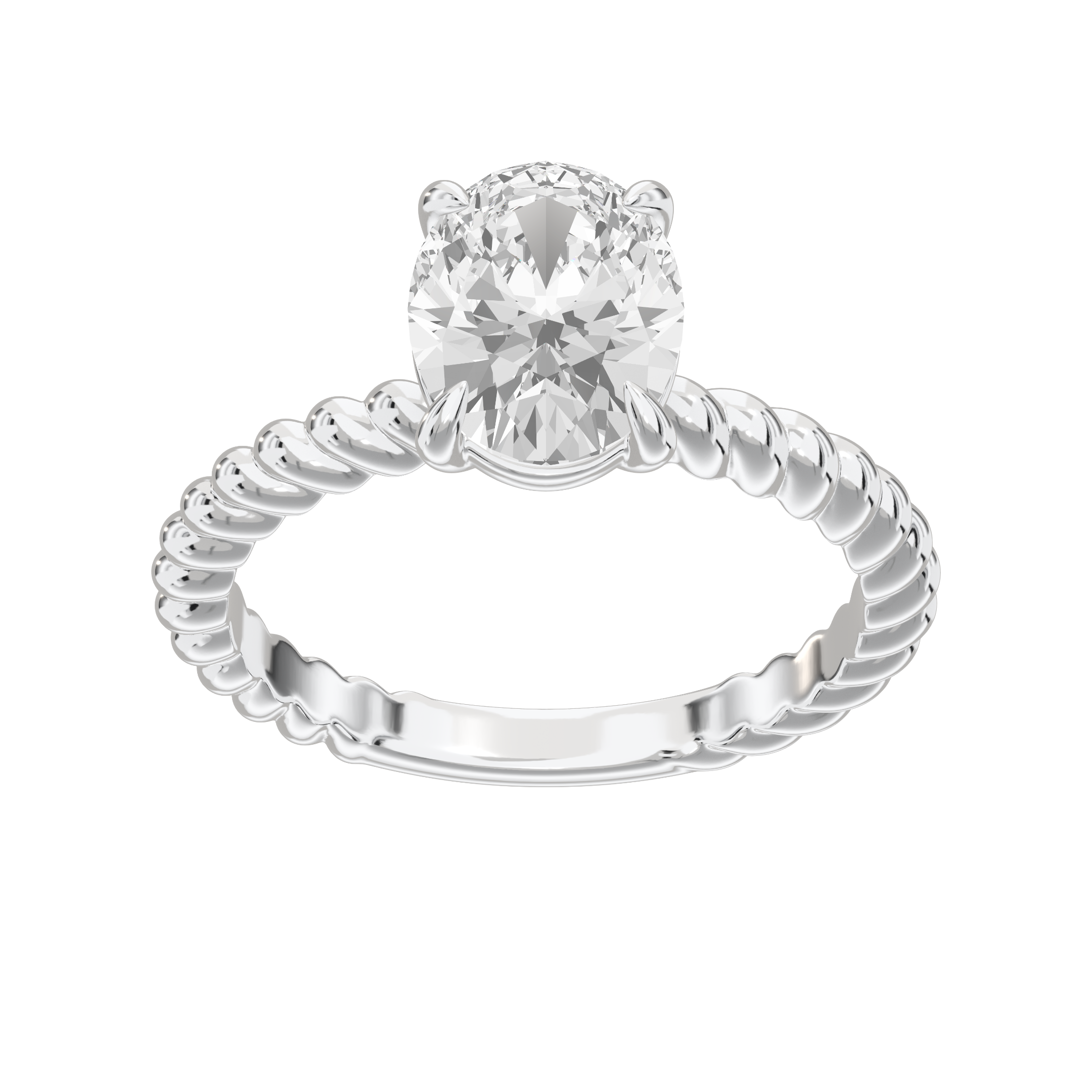 Eve Oval Classic Radiant Rope Solitaire