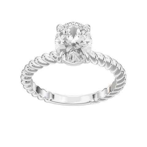 Eve Oval Classic Radiant Rope Solitaire