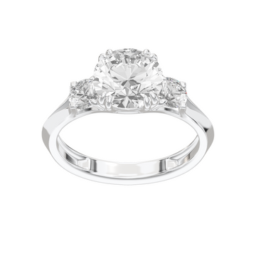 Eve Round Brilliant Three Stone Classic Engagement Ring