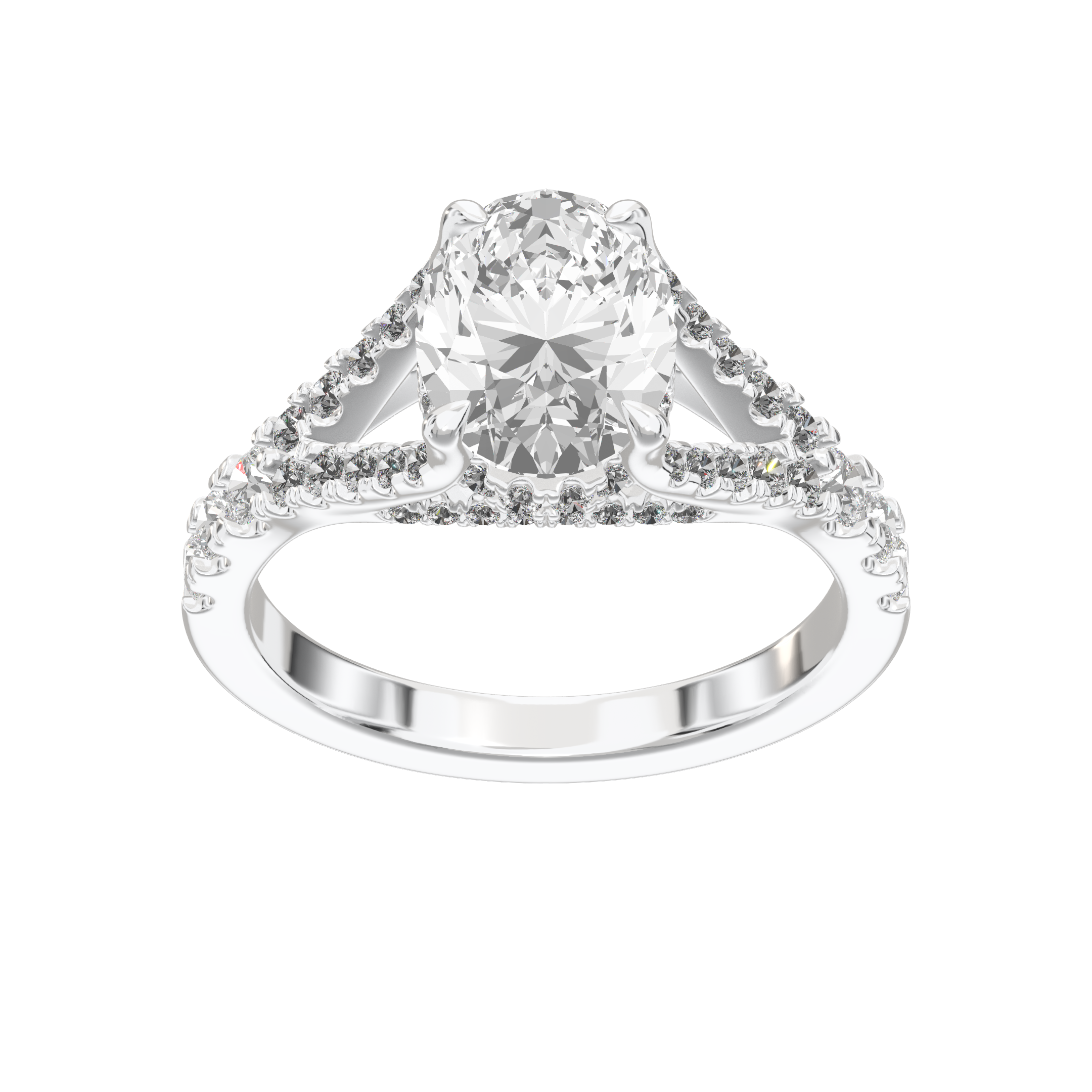 Eve Oval Duo Engagement Ring