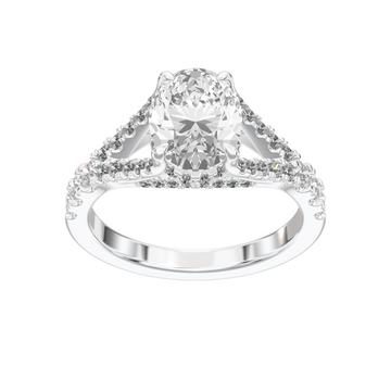 Eve Oval Duo Engagement Ring