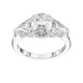 Eve Oval Claw Prong Three-Stone Ring
