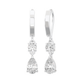 Aria Two Stone Classic Lback Drop Earrings