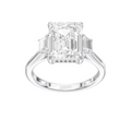 Eve Emerald Trapezoid Three-Stone Ring