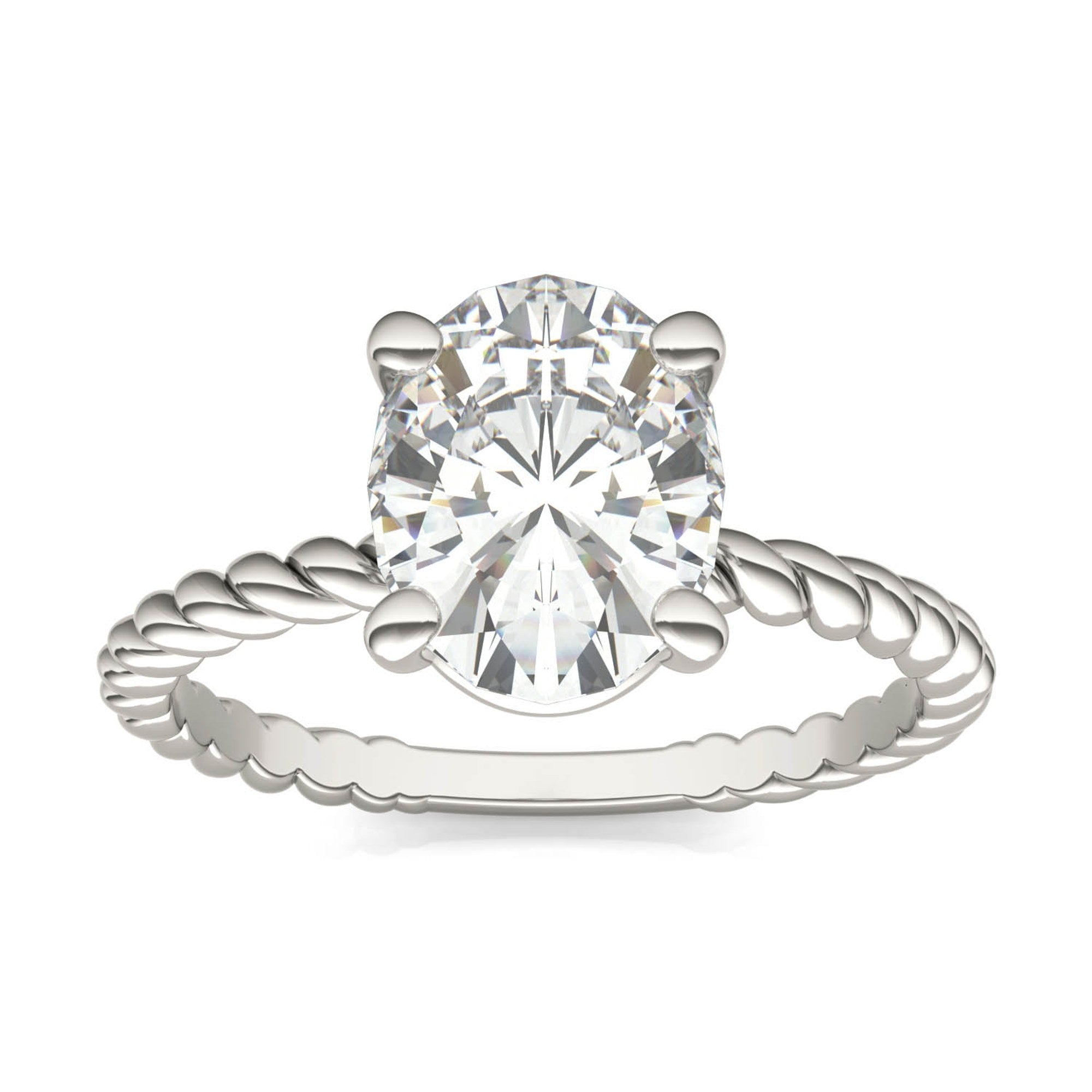Eve Oval Classic Radiant Rope Solitaire