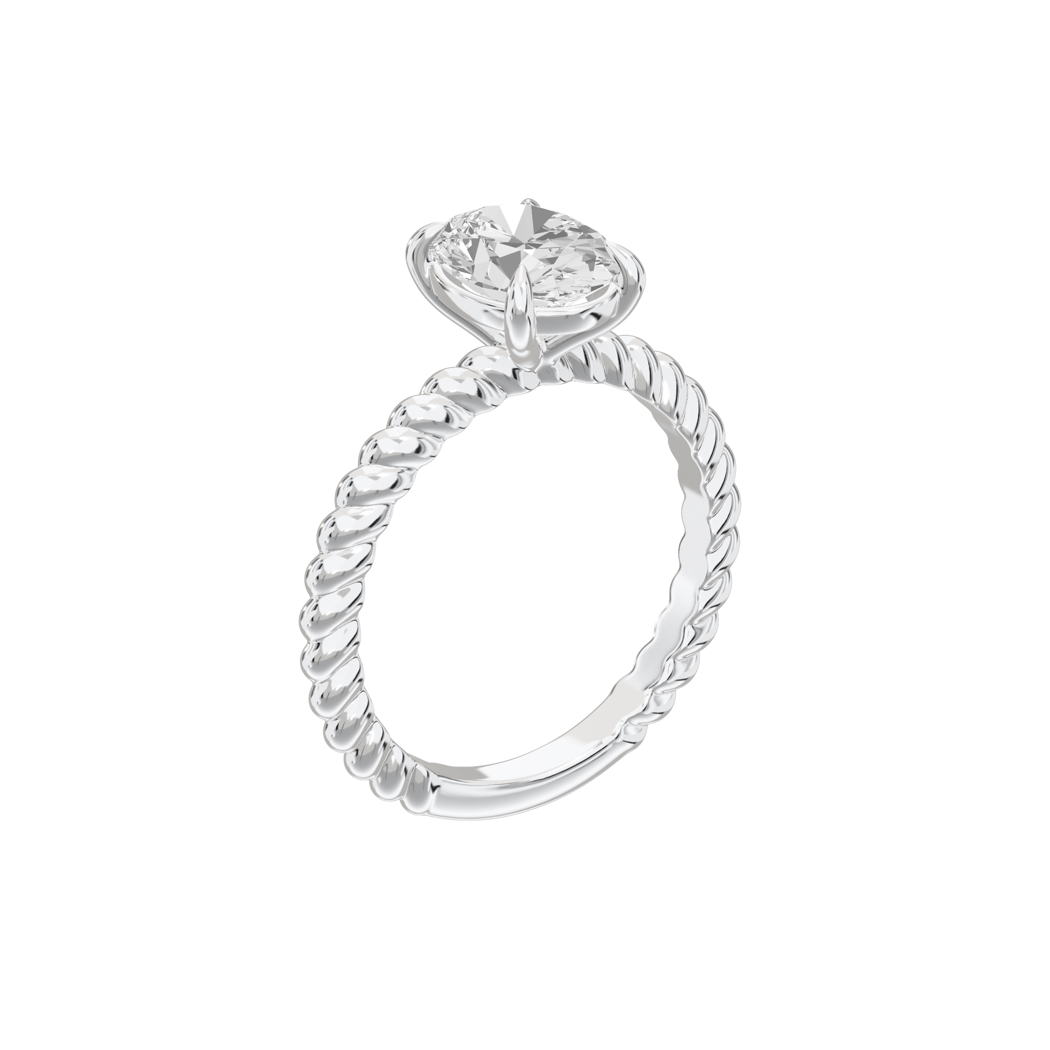 Eve Oval Classic Radiant Rope Solitaire