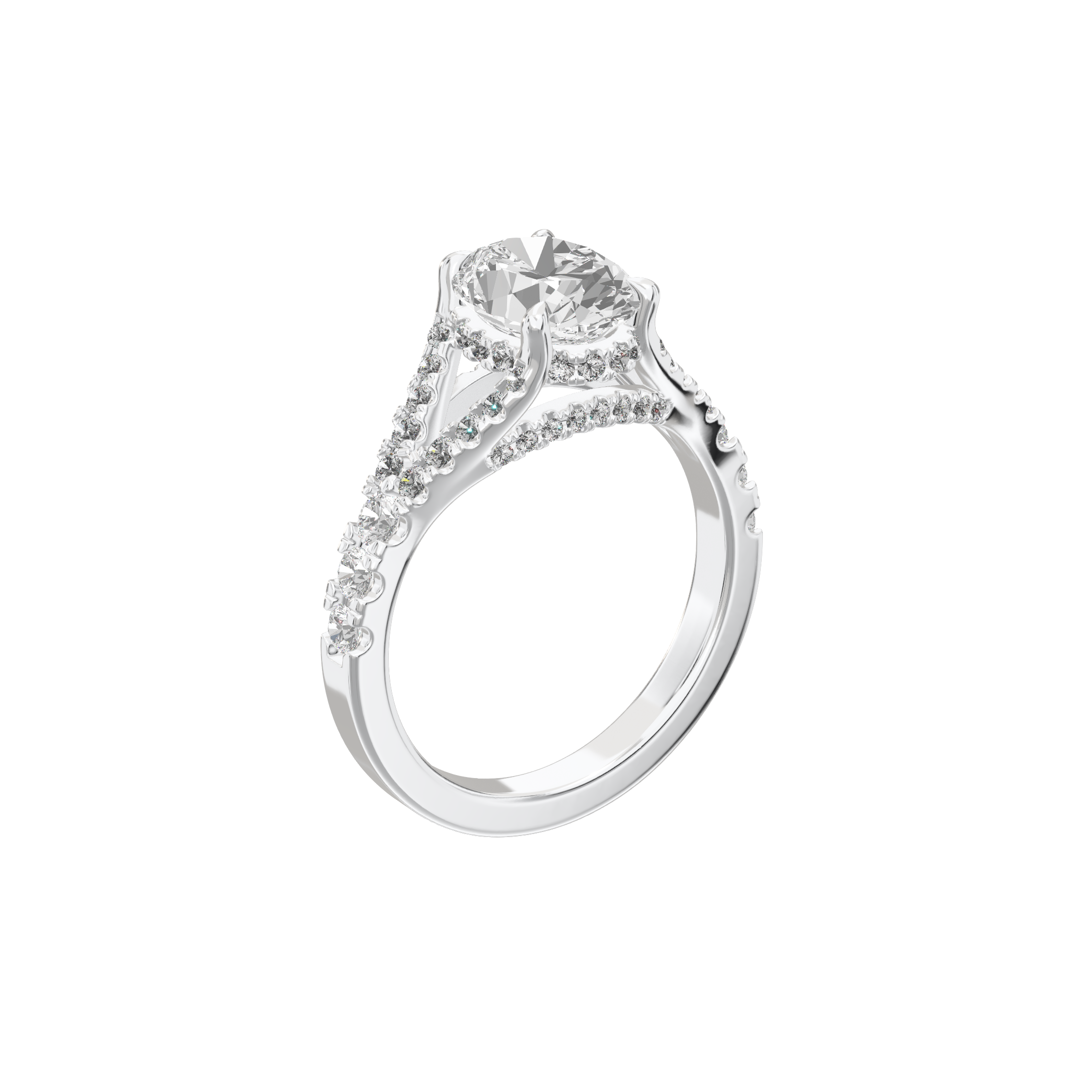 Eve Oval Duo Engagement Ring