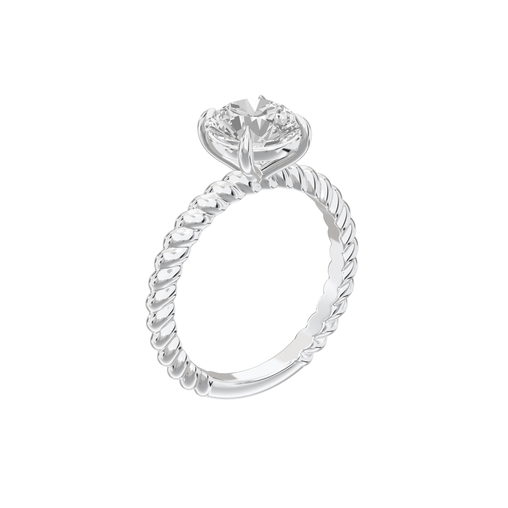 Eve Round Brilliant Classic Heritage Rope Solitaire