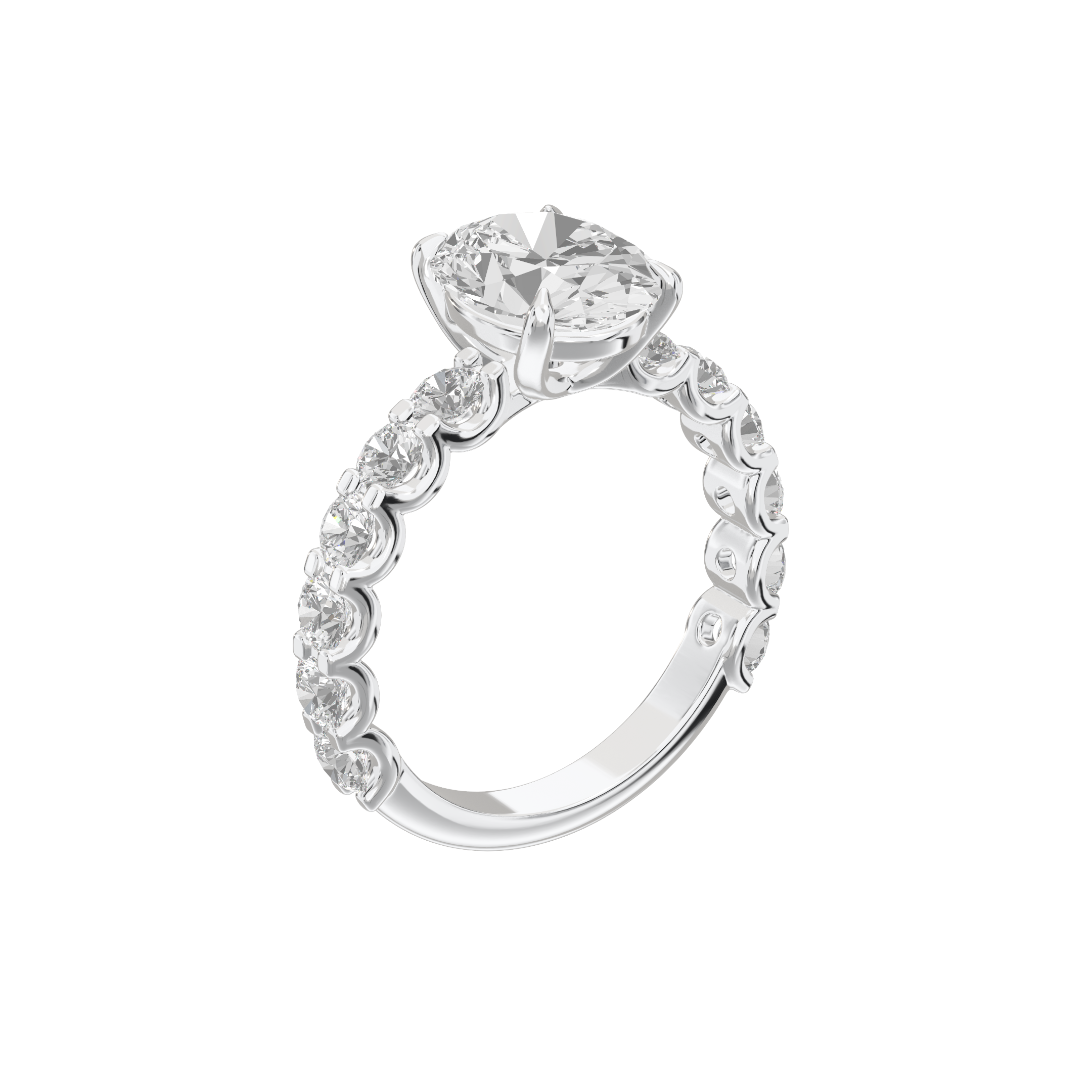 Eve Oval Radiant Firecrest Engagement Ring