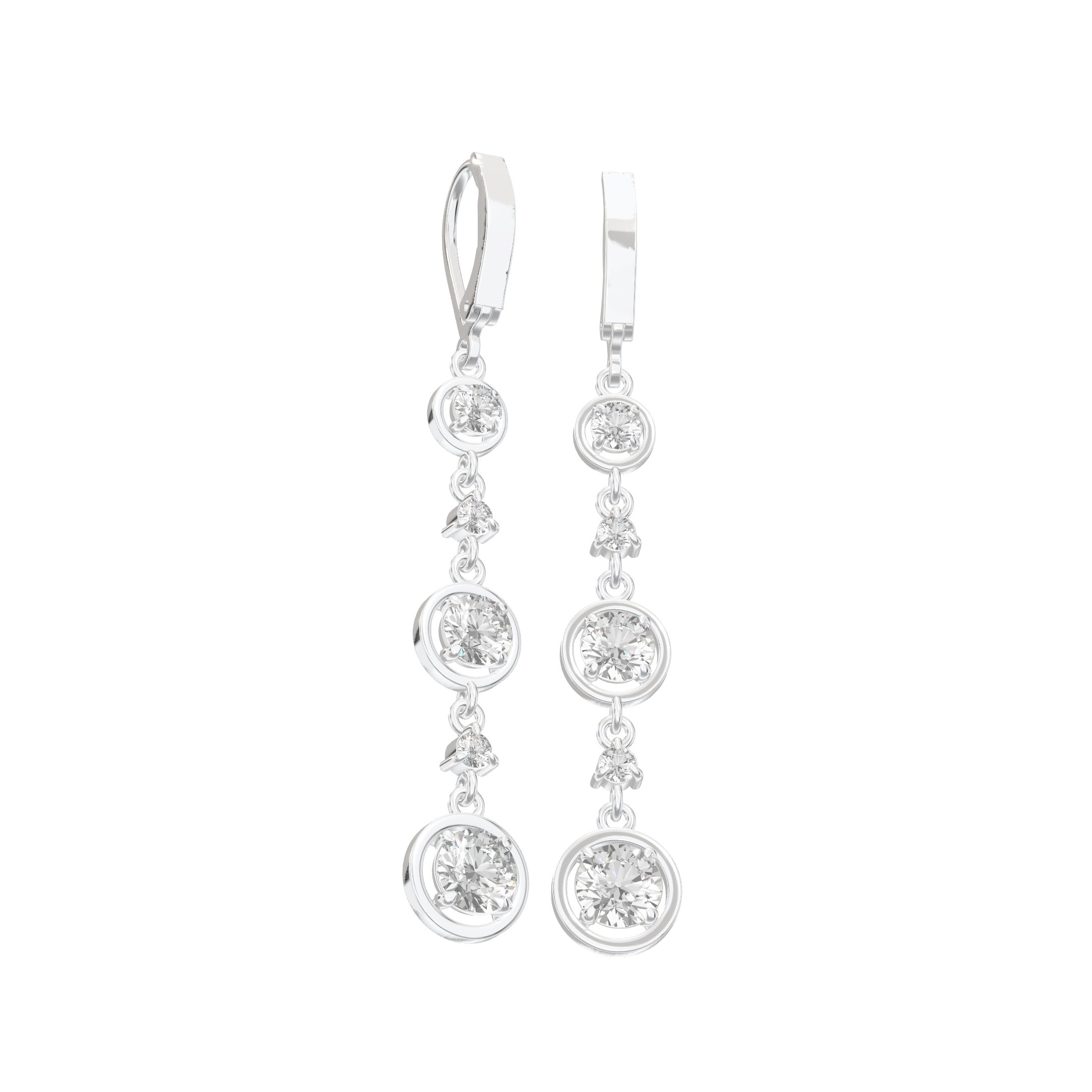 Aria Triple Tier Drop Earrings