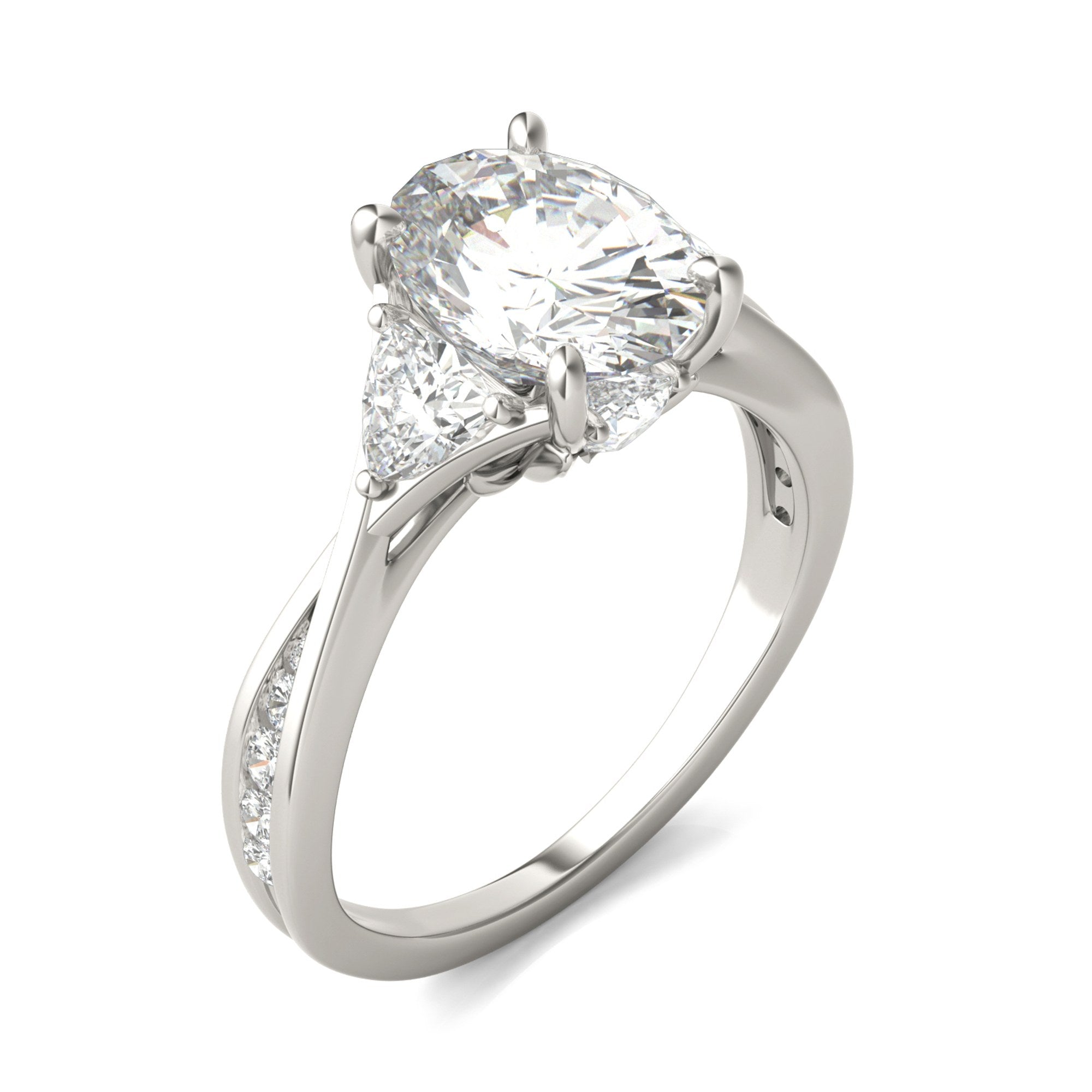 Eve Oval Three-Stone Ring