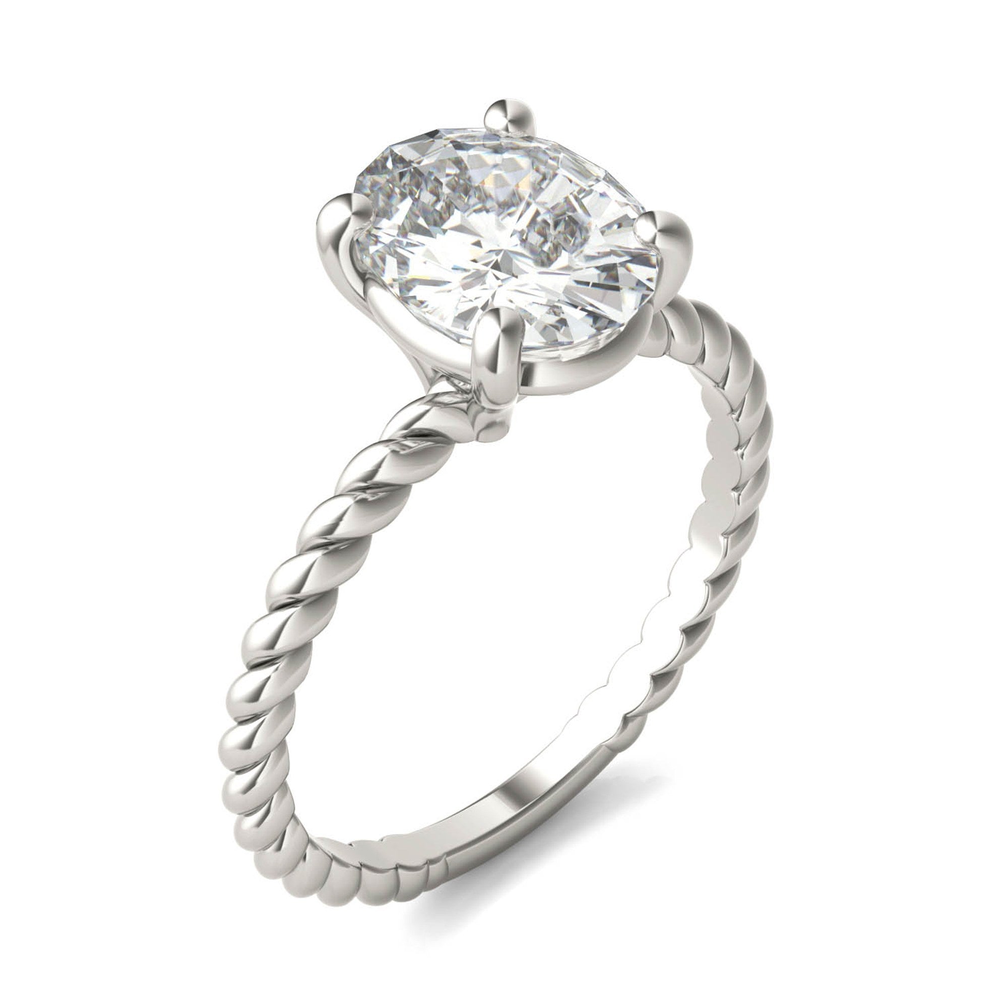 Eve Oval Classic Radiant Rope Solitaire
