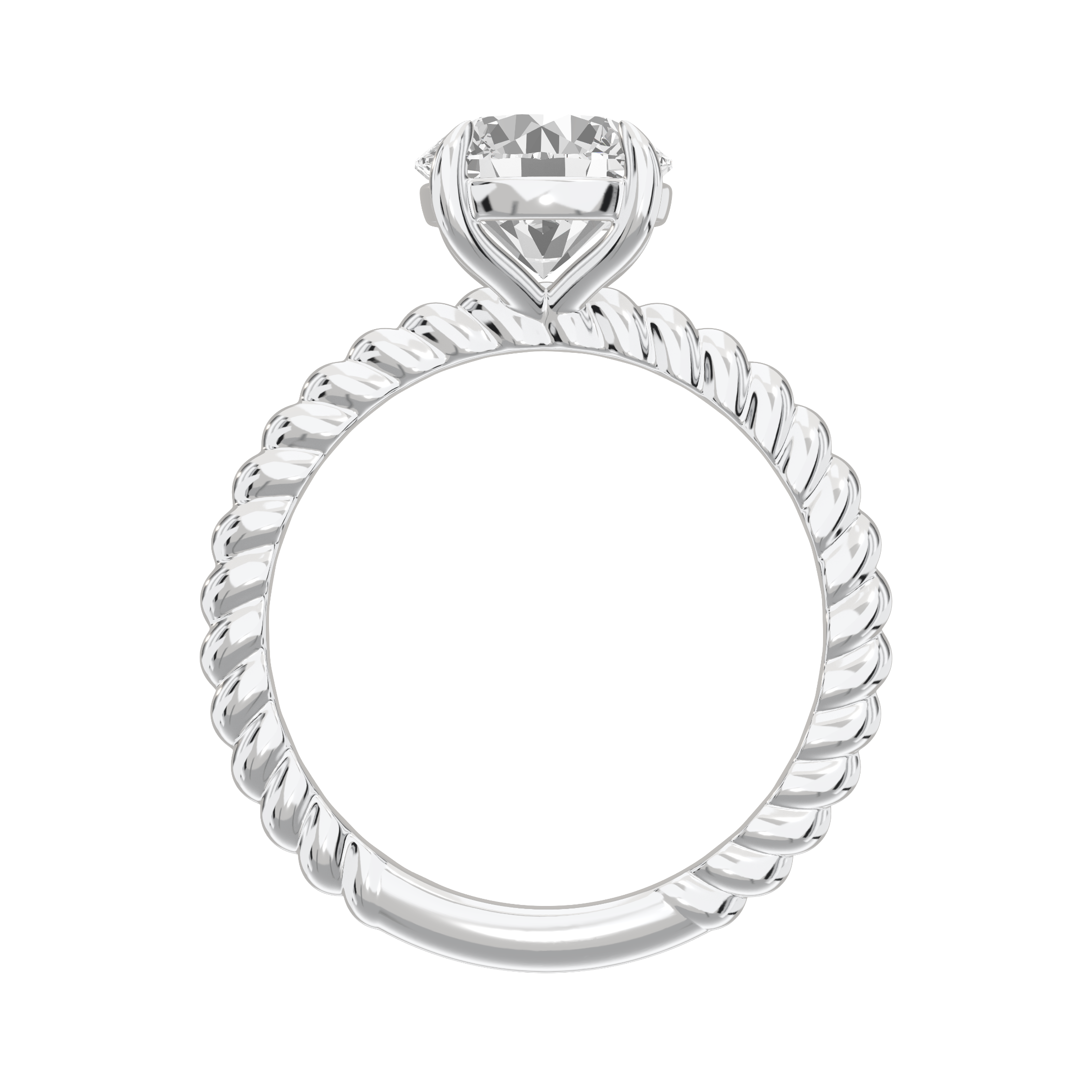 Eve Round Brilliant Classic Heritage Rope Solitaire