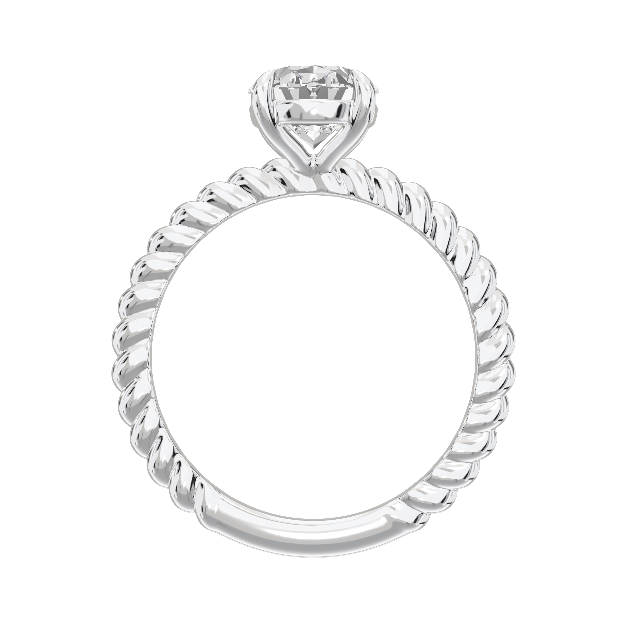 Eve Oval Classic Radiant Rope Solitaire