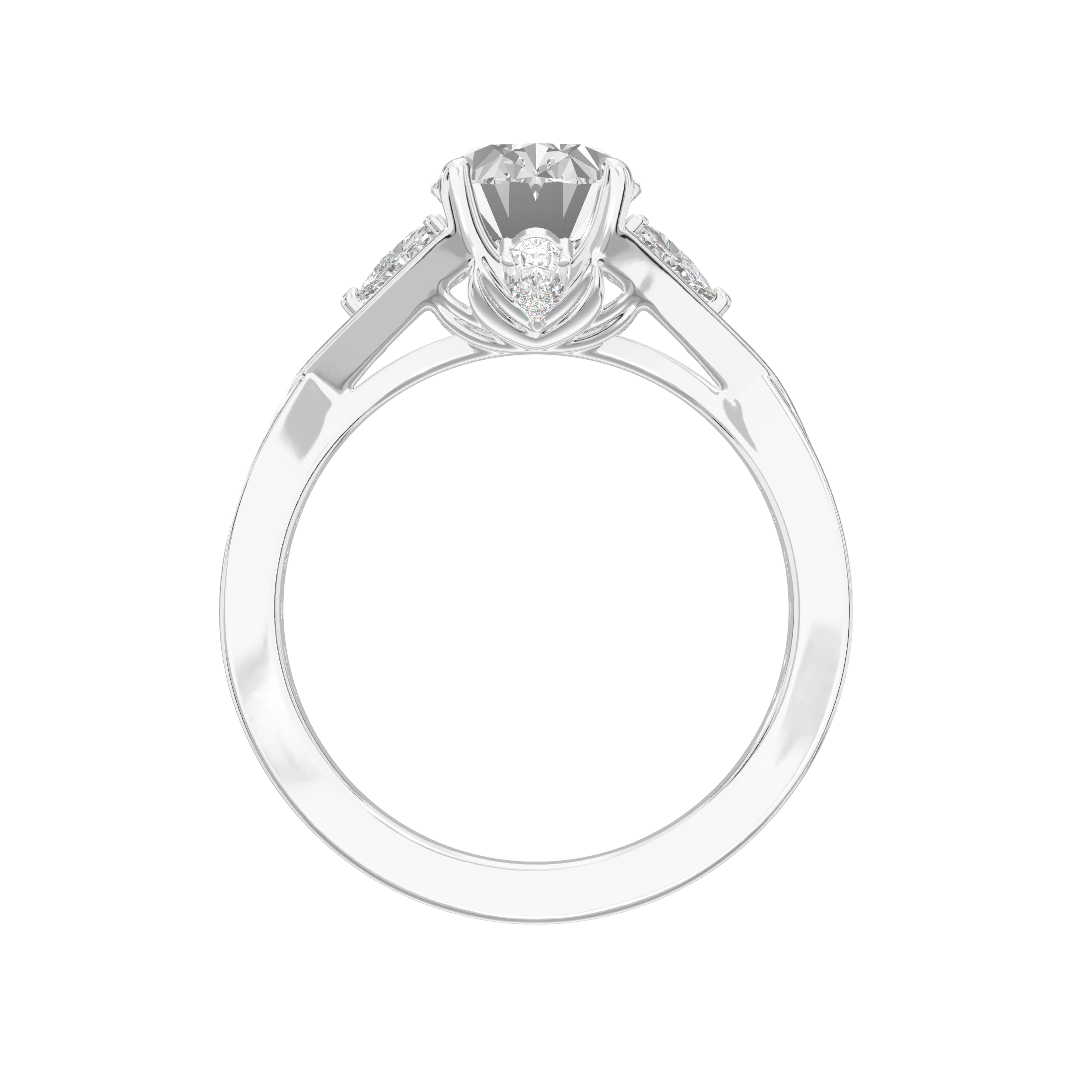 Eve Oval Three-Stone Ring
