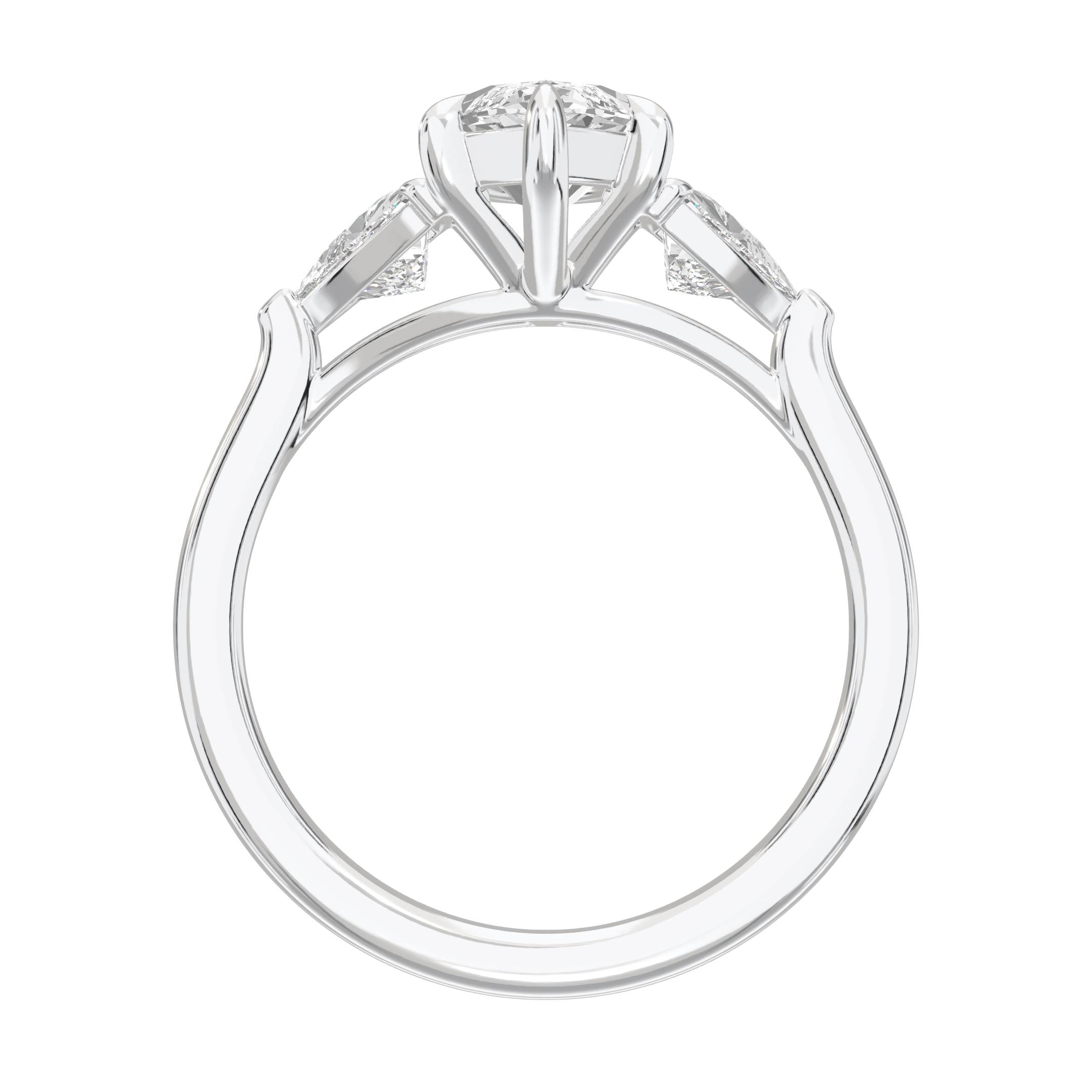 Eve Marquise Claw Prong Three-Stone Ring