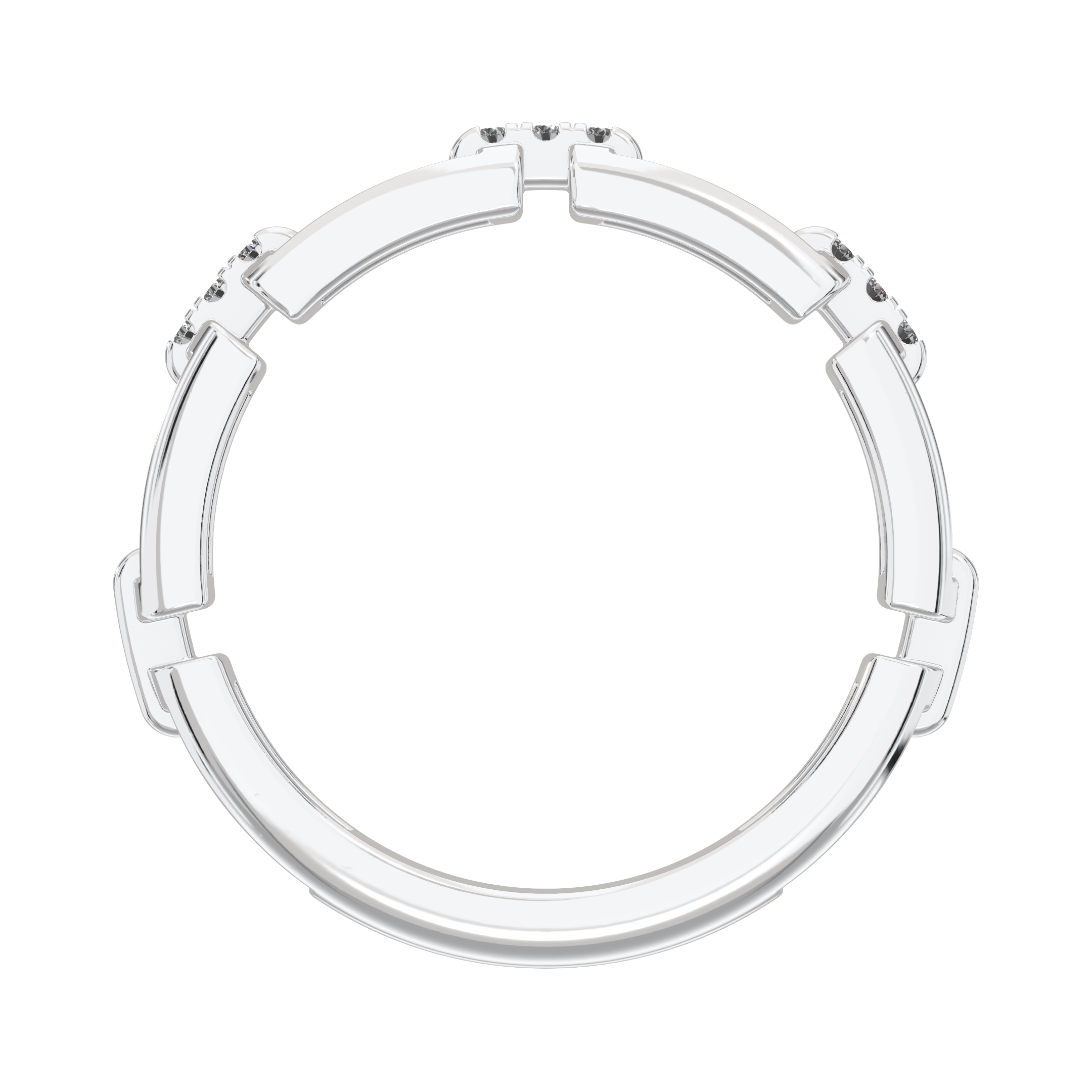 Eve Rectangle Chain Stacking Ring