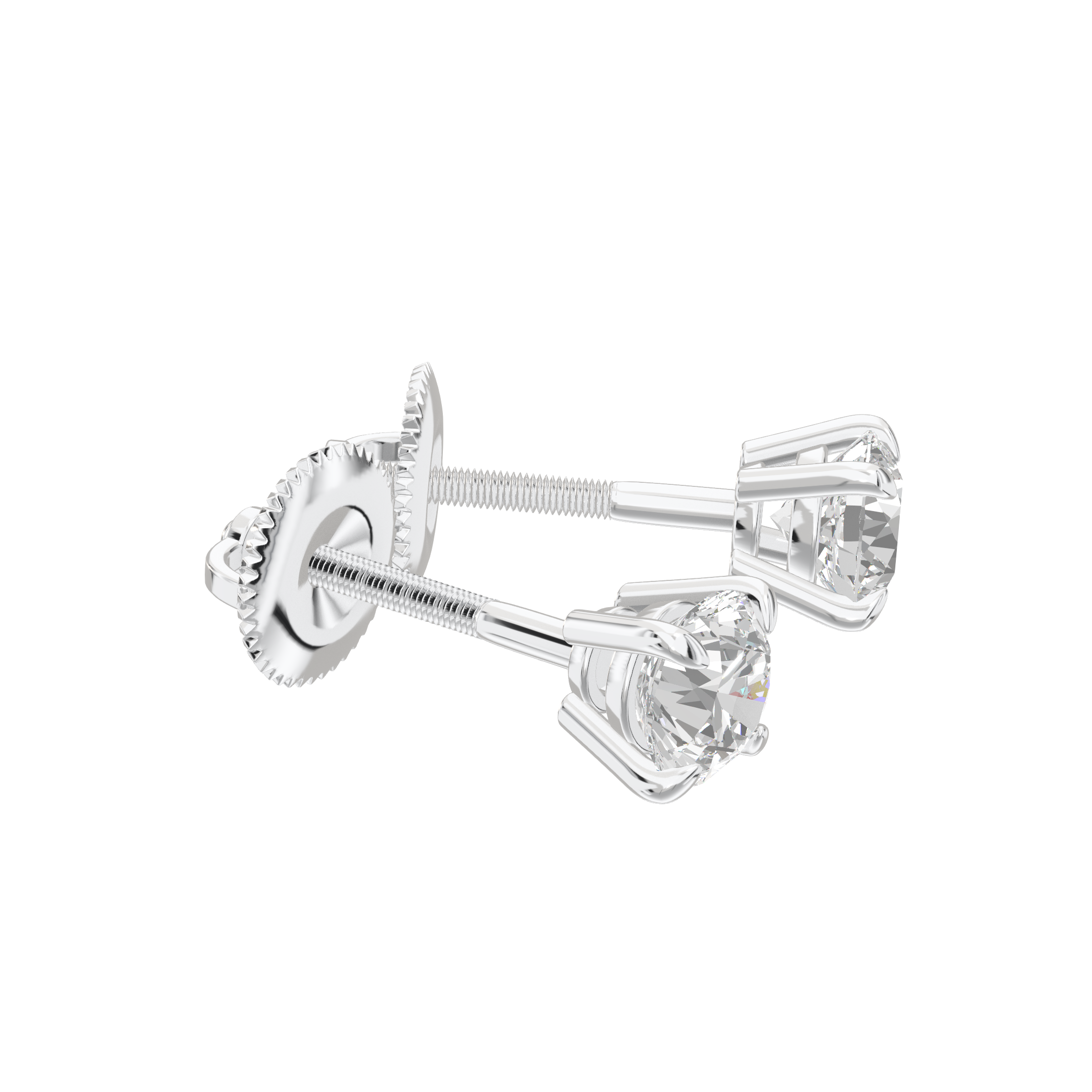 Eve Round Brilliant Four-Prong Basket Stud 0.5 ct